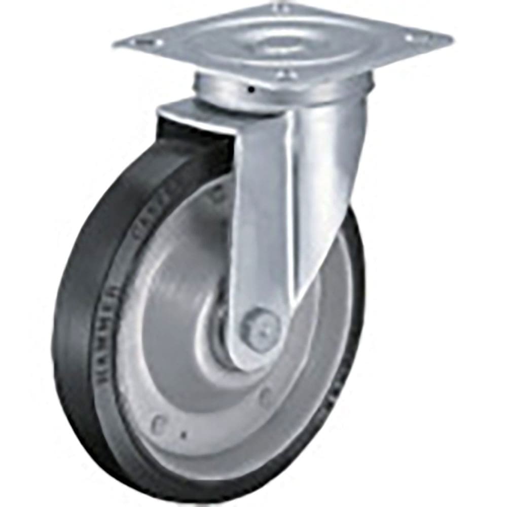 ハンマー　プレート式キャスター　プレート式キャスター　自在　ゴム車輪（ラジアルボールベアリング入）＿