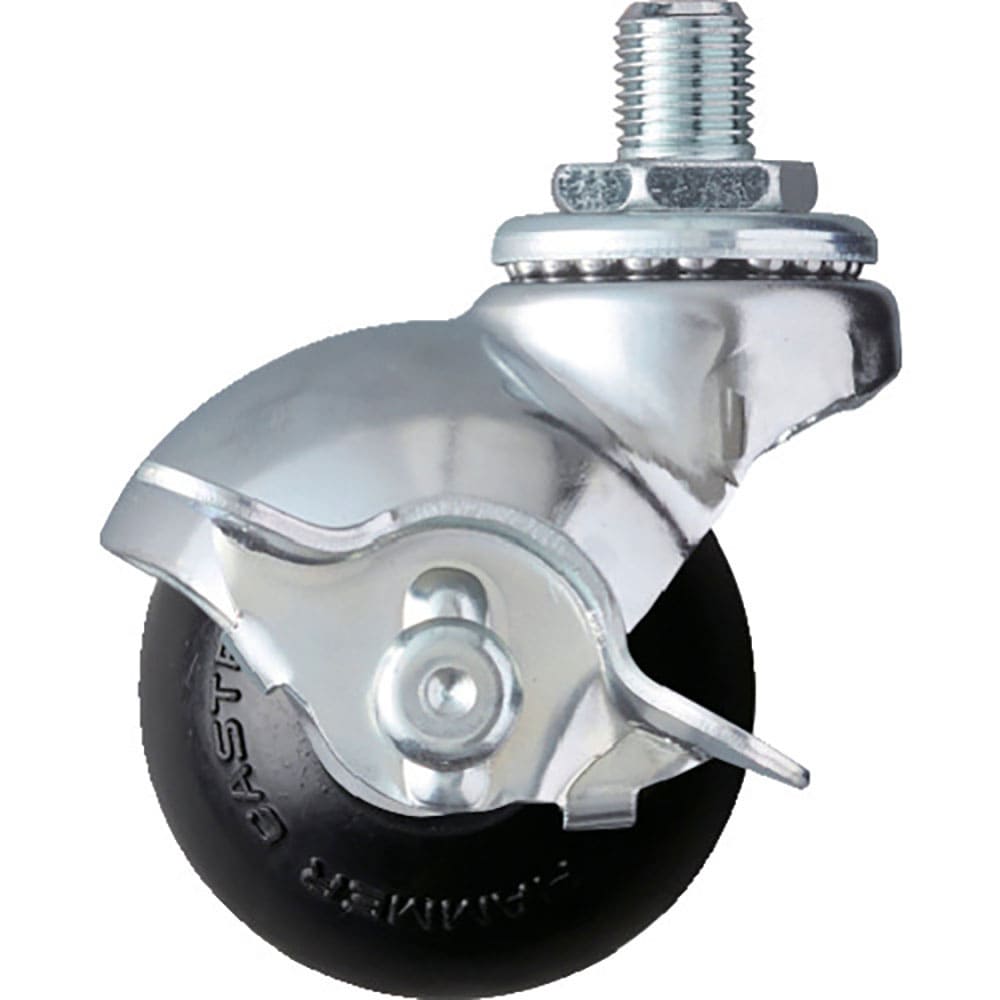 ハンマー　ねじ込み式ＵＮＦ１／２　旋回式ゴム車輪　５０ｍｍ　ストッパー付　４０５１５Ａ－１０Ｒ５０＿