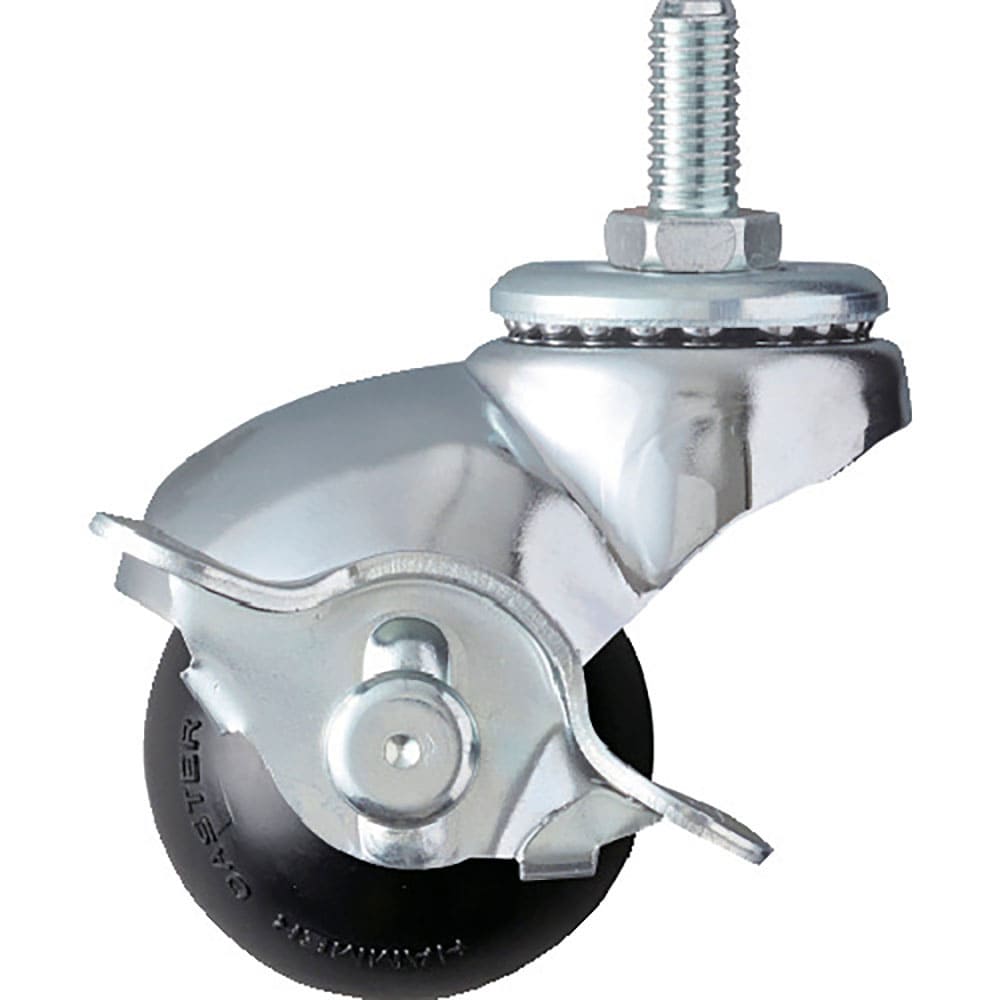 ハンマー　ねじ込み式Ｗ３／８　旋回式ゴム車輪　４０ｍｍ　ストッパー付　４０５１５Ａ－２０Ｒ４０＿