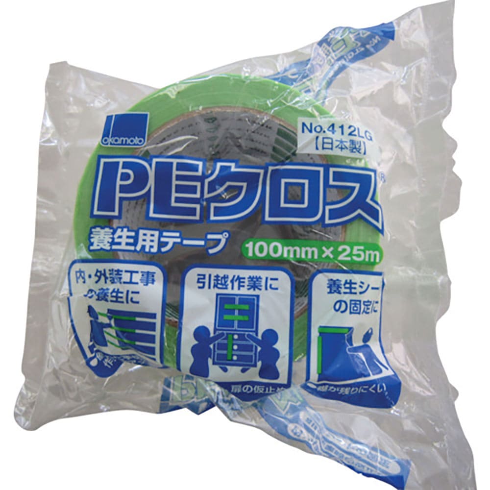 ｏｋａｍｏｔｏ　ＰＥクロス養生用　ＮＯ．４１２　１００ｍｍ　ＬＧ　４１２－ＬＧ１００＿