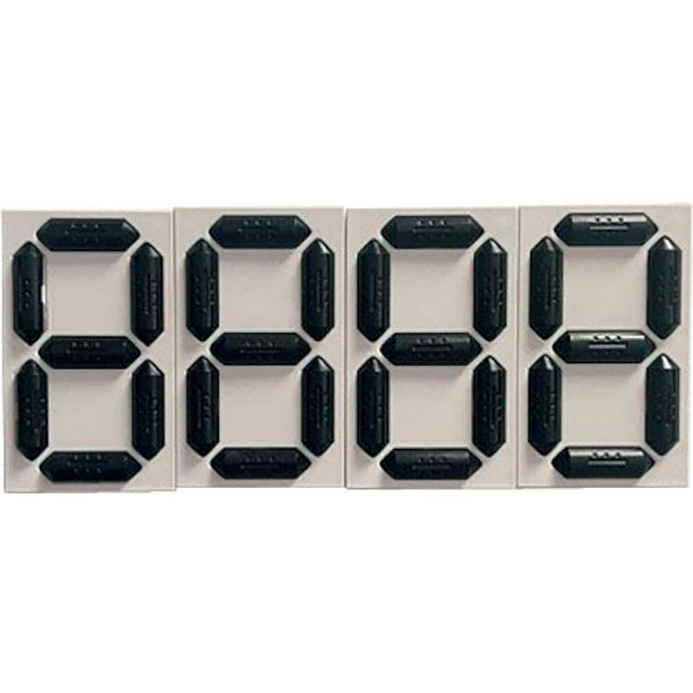 緑十字　くるっと３Ｄデジタル数字札　ＫＤＳ－２０１　４個セット　８８×５３×１６ｍｍ　裏面マグネッ＿