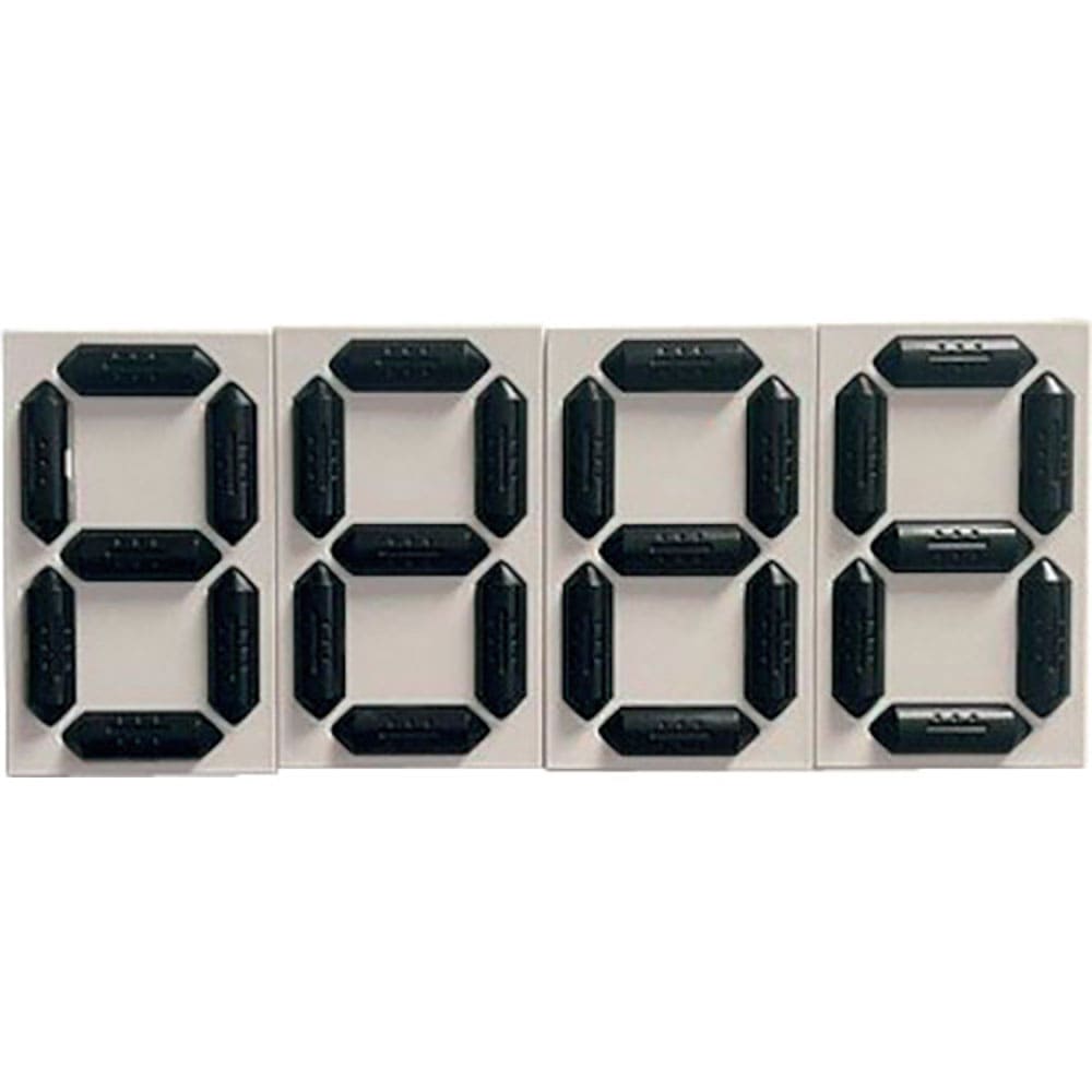 緑十字　くるっと３Ｄデジタル数字札　ＫＤＳ－２０２　４個セット　８８×５３×１６ｍｍ　裏面テープ付＿