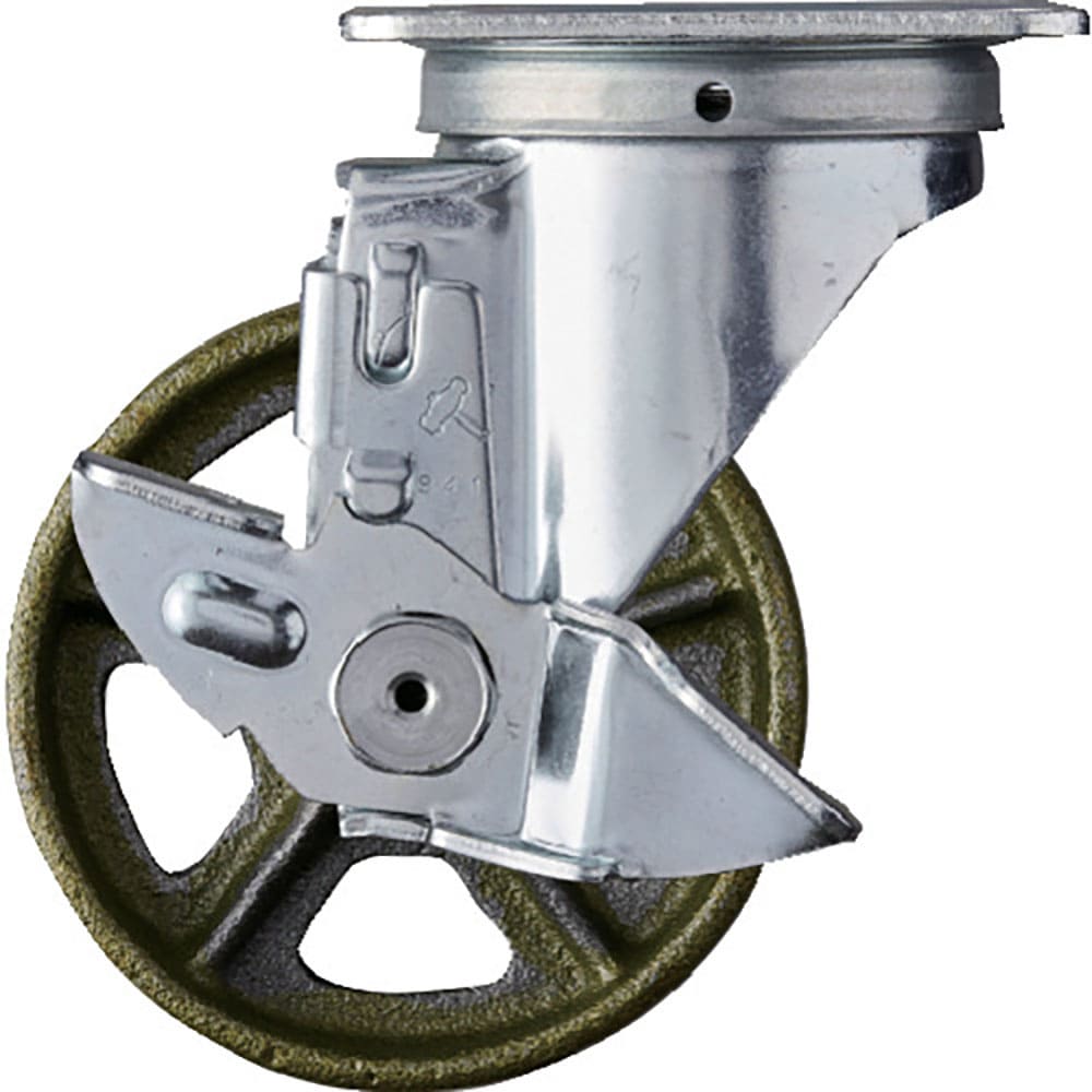 ハンマー　プレート式キャスター　自在ＳＰ付　イモノ車　１００径　４１３Ｓ－Ｃ１００＿