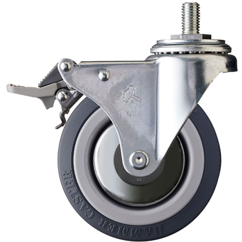 ハンマー　ねじ込み式キャスター　ねじ込み式キャスター　自在（トータルロック）　車輪径１００ｍｍ　ウ＿