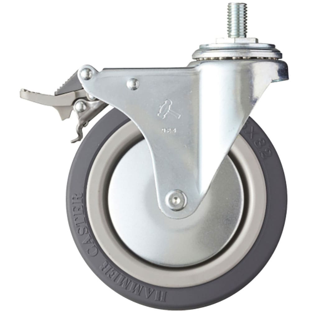 ハンマー　ねじ込み式キャスター　ねじ込み式キャスター　自在（トータルロック）　車輪径１２５ｍｍ　ウ＿