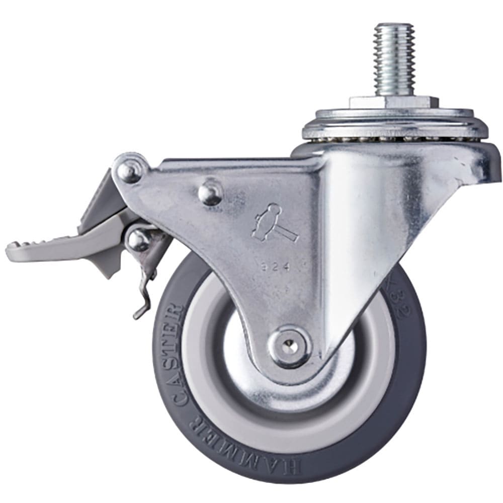 ハンマー　ねじ込み式キャスター　ねじ込み式キャスター　自在（トータルロック）　車輪径７５ｍｍ　ウレ＿