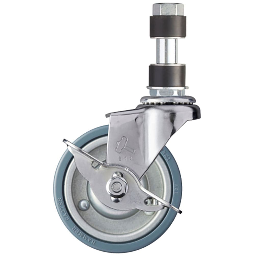 ハンマー　パイプ差込み式キャスター　パイプ差込み式キャスター　自在（ストッパー付）　車輪径７５ｍｍ＿