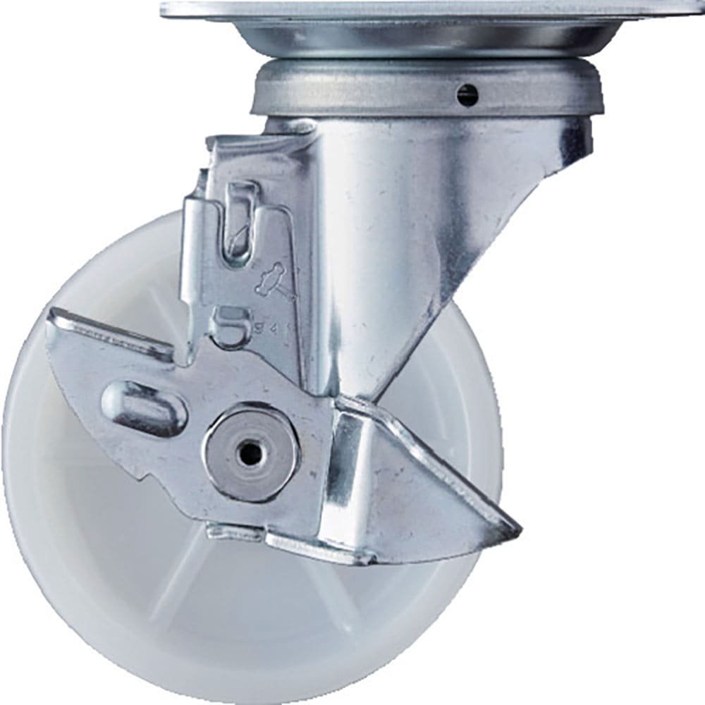 ハンマー　旋回式ナイロン車輪　１００ｍｍ　ストッパー付　４１９Ｓ－Ｎ１００＿