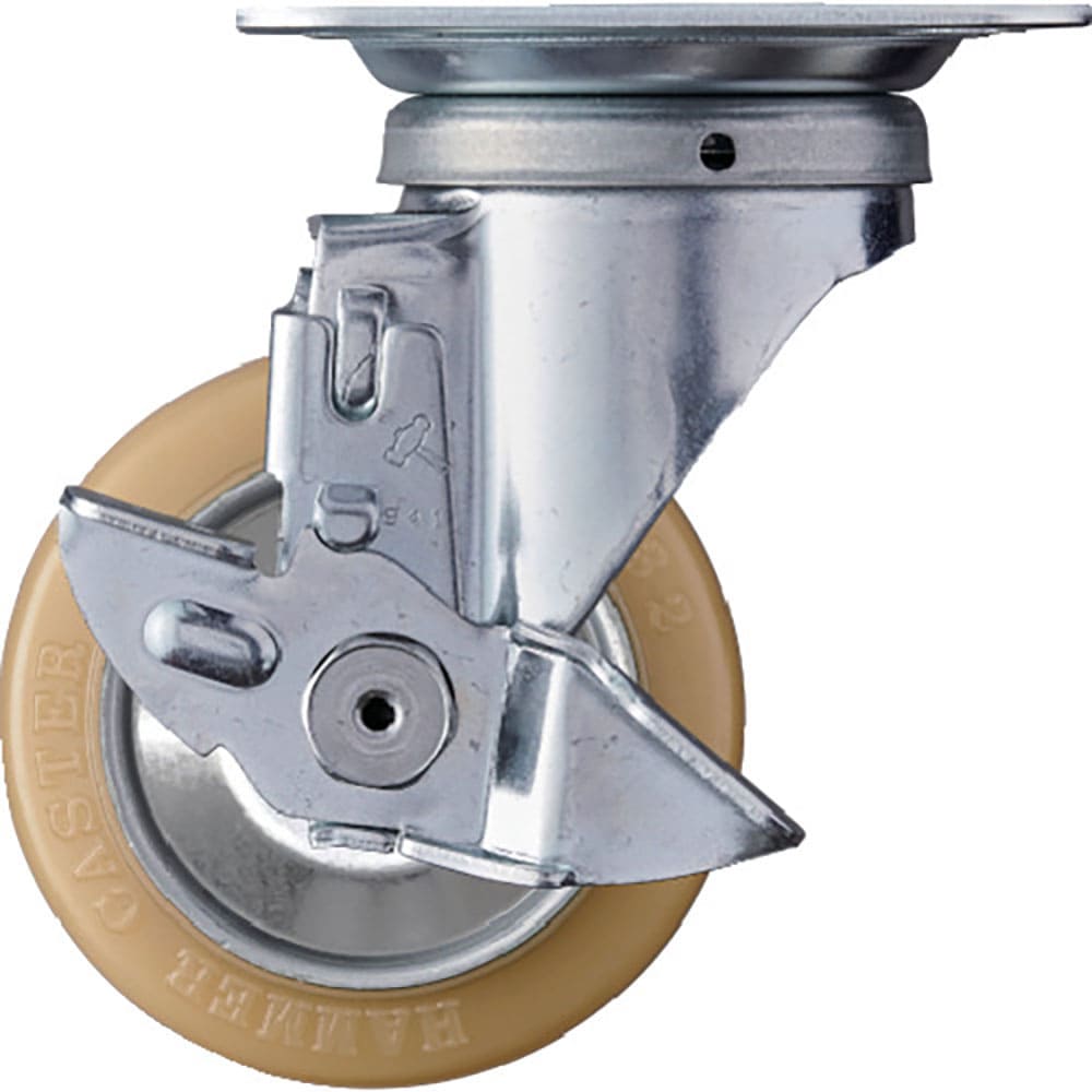 ハンマー　旋回式ウレタン車輪（ローラーベアリング）１００ｍｍ　ストッパー付　４１９Ｓ－ＵＲＢ１００＿