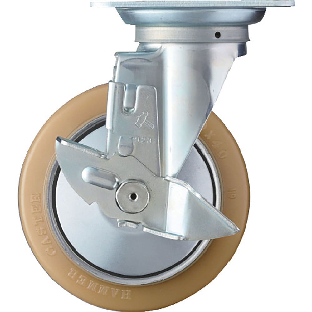 ハンマー　旋回式ウレタン車輪（ローラーベアリング）１５０ｍｍ　ストッパー付　４１９Ｓ－ＵＲＢ１５０＿