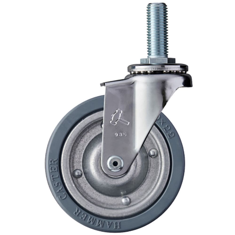 ハンマー　ねじ込み式キャスター　ねじ込み式キャスター　自在　車輪径１００ｍｍ　ゴム車輪（スチールホ＿