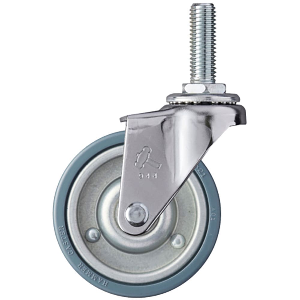 ハンマー　ねじ込み式キャスター　ねじ込み式キャスター　自在　車輪径７５ｍｍ　ゴム車輪（スチールホイ＿