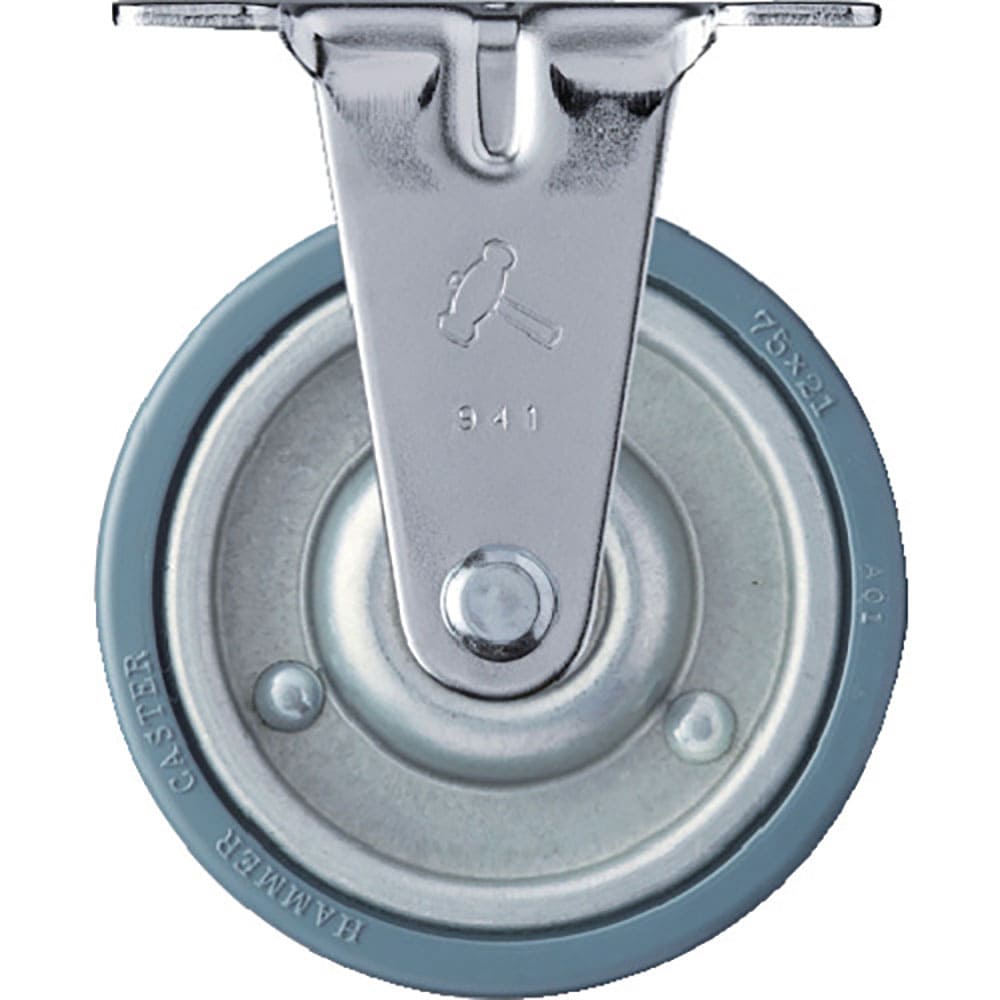 ハンマー　固定式ゴム車輪（スチールホイール）７５ｍｍ　４２０ＥＲ－ＰＲ７５＿