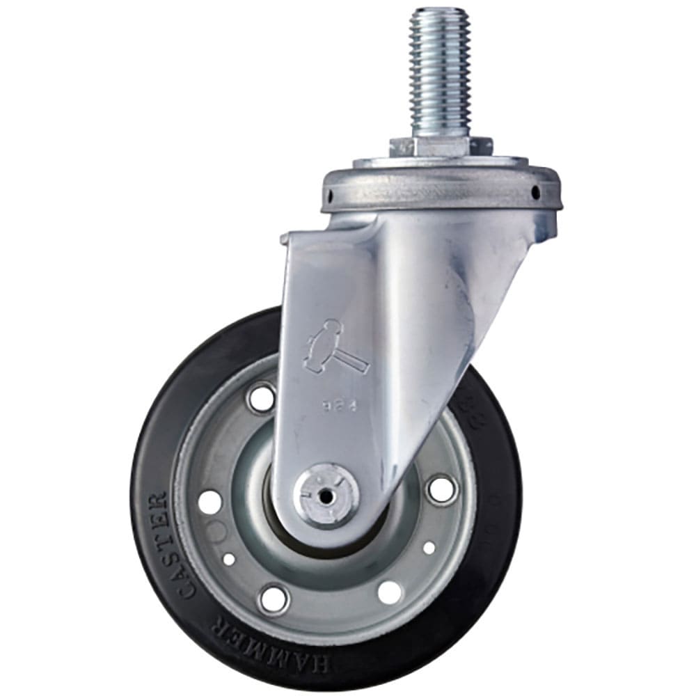 ハンマー　ねじ込み旋回式ゴム車輪（スチールホイール・ローラーベアリング）１２５ｍｍ　４２０ＳＡ－Ｒ＿