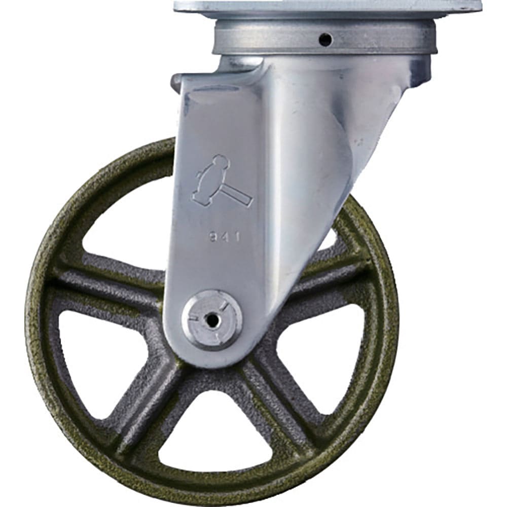 ハンマー　プレート式旋回鋳物キャスター　１２５径　Ｓシリーズ　４２０Ｓ－Ｃ１２５＿