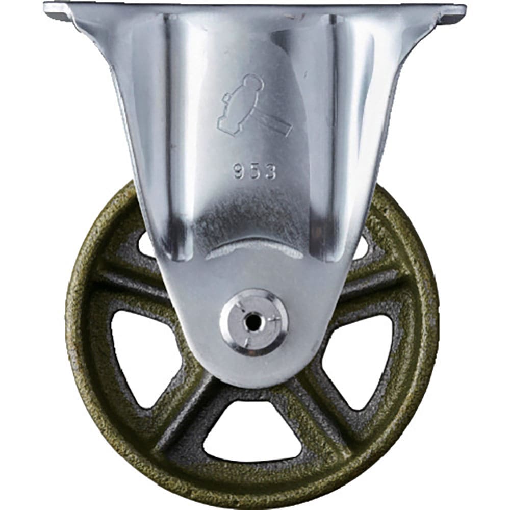 ハンマー　プレート式固定鋳物キャスター　１００径　Ｓシリーズ　４２０ＳＲ－Ｃ１００＿