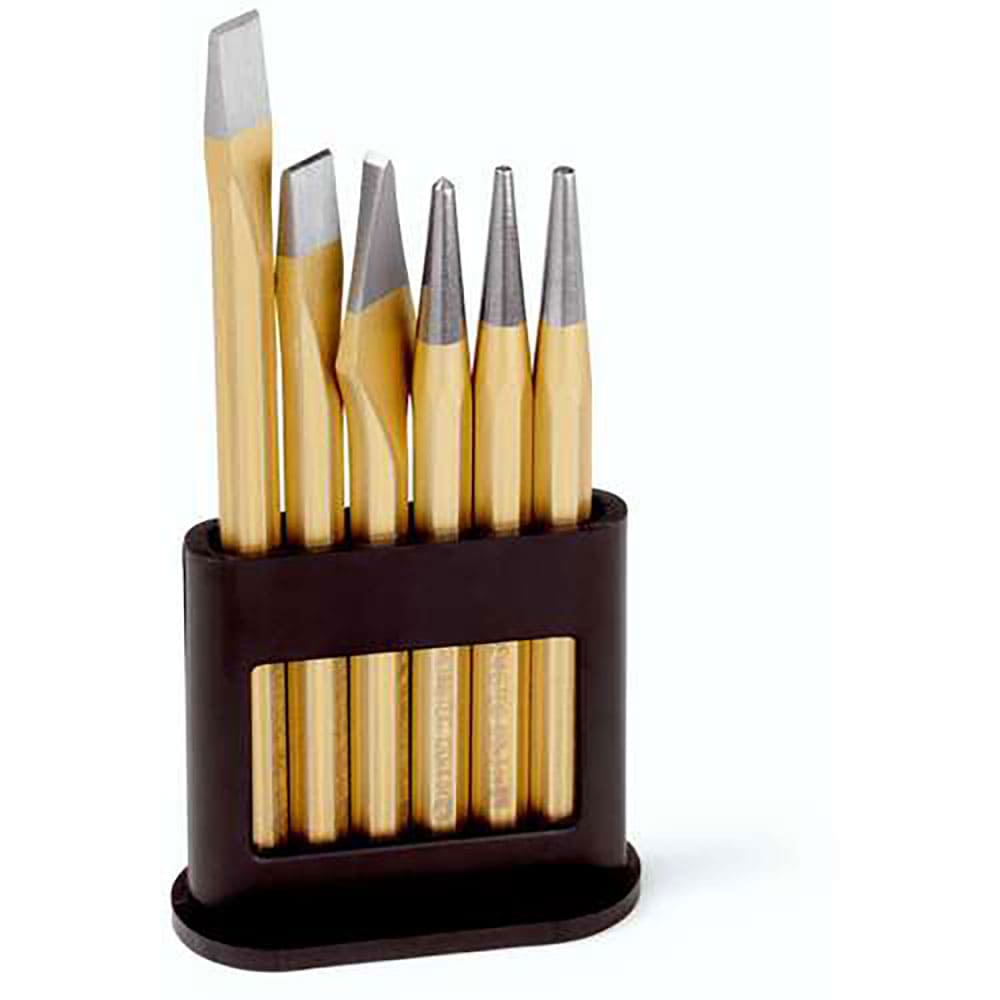 ＲＥＮＮＳＴＥＩＧ　チゼル６点セット　プラスチックスタンドケース　４２１－０００－０＿