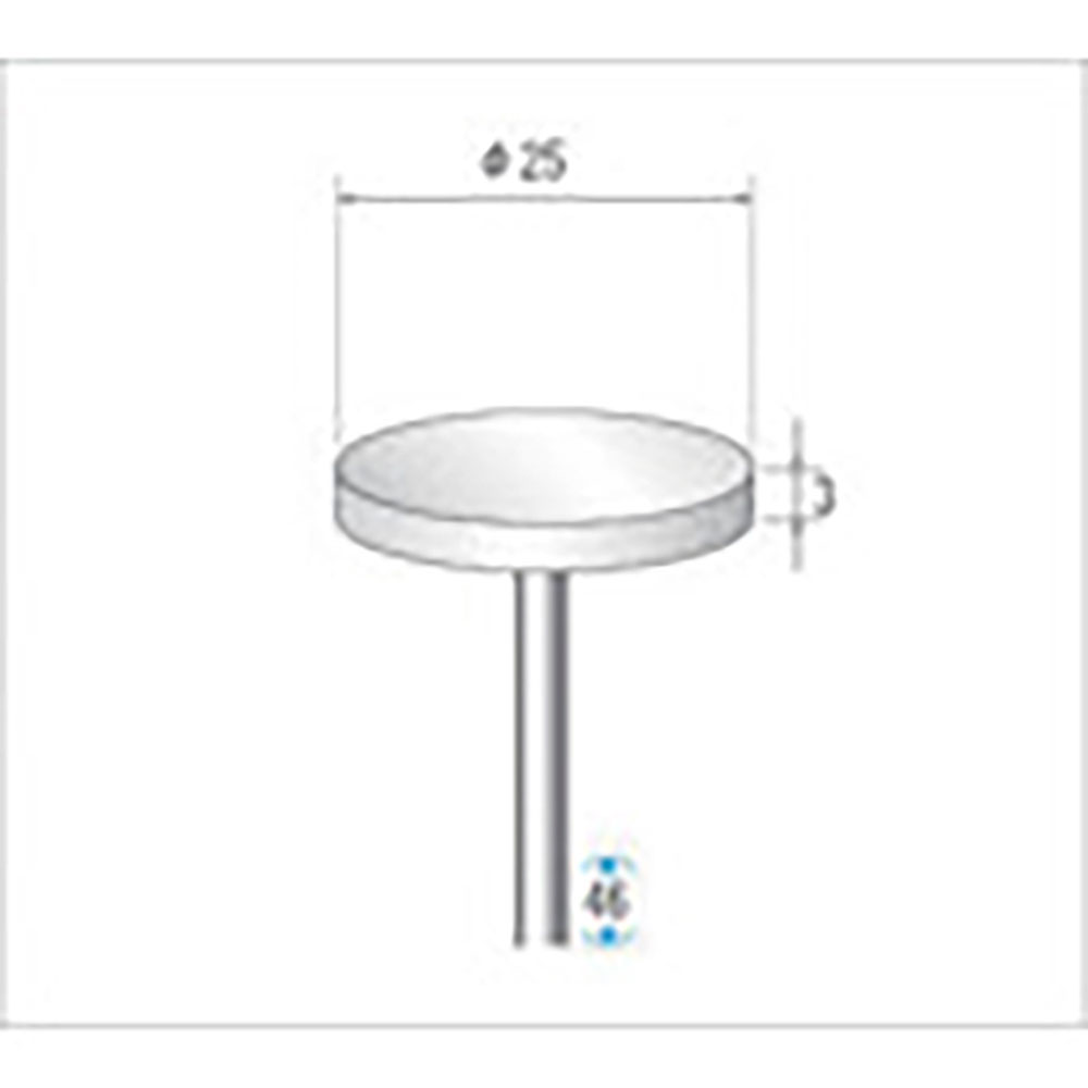ナカニシ　軸付砥石　１０本入　平型　φ２５×３×軸φ３　ＷＡ　＃１２０　４２５３８＿