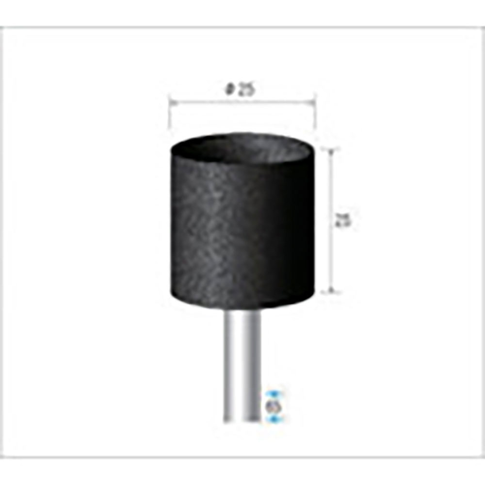 ナカニシ　ブラック砥石　１０本入　円筒型　φ２５×２５×軸φ６　Ａ　＃３６　４２９１８＿