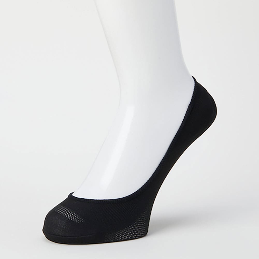 ｏｋａｍｏｔｏ　ココピタさらっと実感無地浅履き丸編み２１－２３ブラック　４３０－５２０Ｅ－２２－９＿