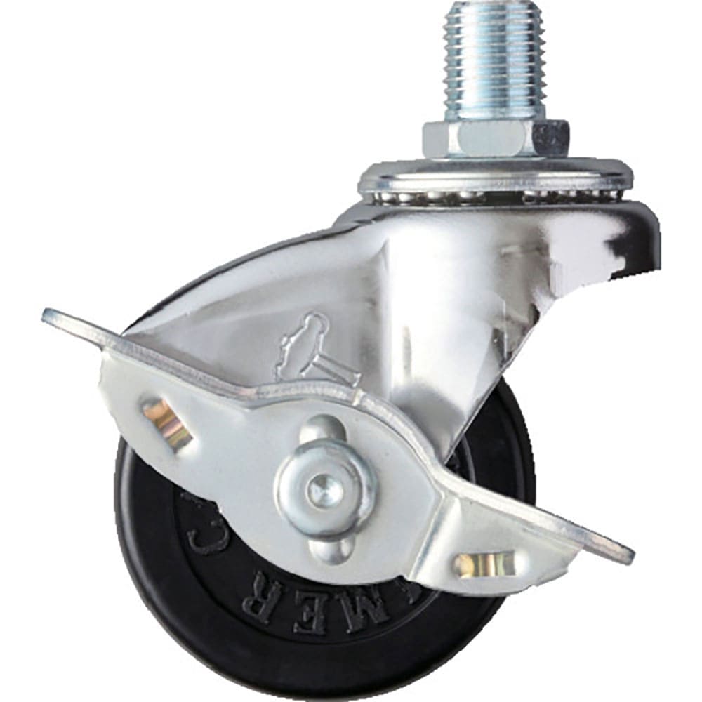 ハンマー　ねじ込み旋回式ゴム車輪５０ｍｍ　Ｍ１２　ストッパー付　４５０１５Ａ－３０Ｒ５０＿