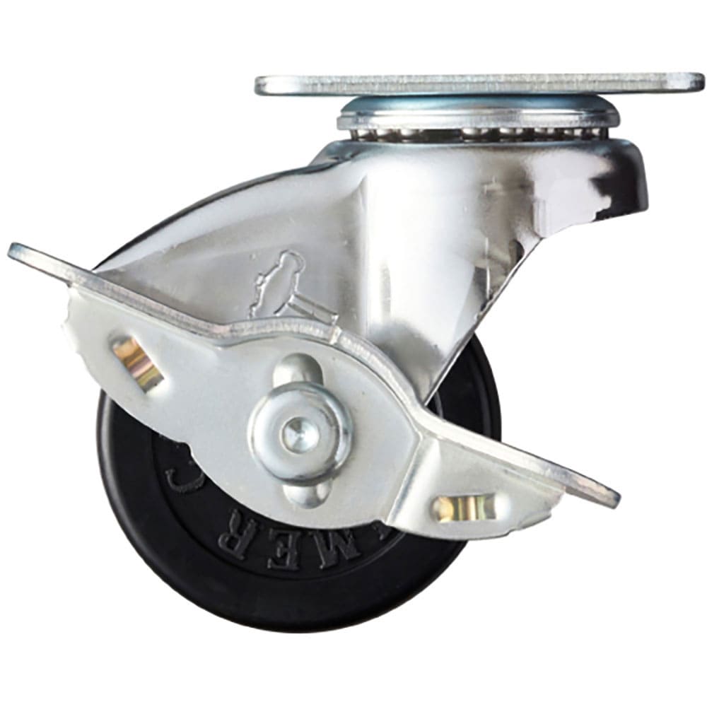 ハンマー　プレート式キャスター　プレート式キャスター　自在（ストッパー付）　車輪径５０ｍｍ　ゴム車＿