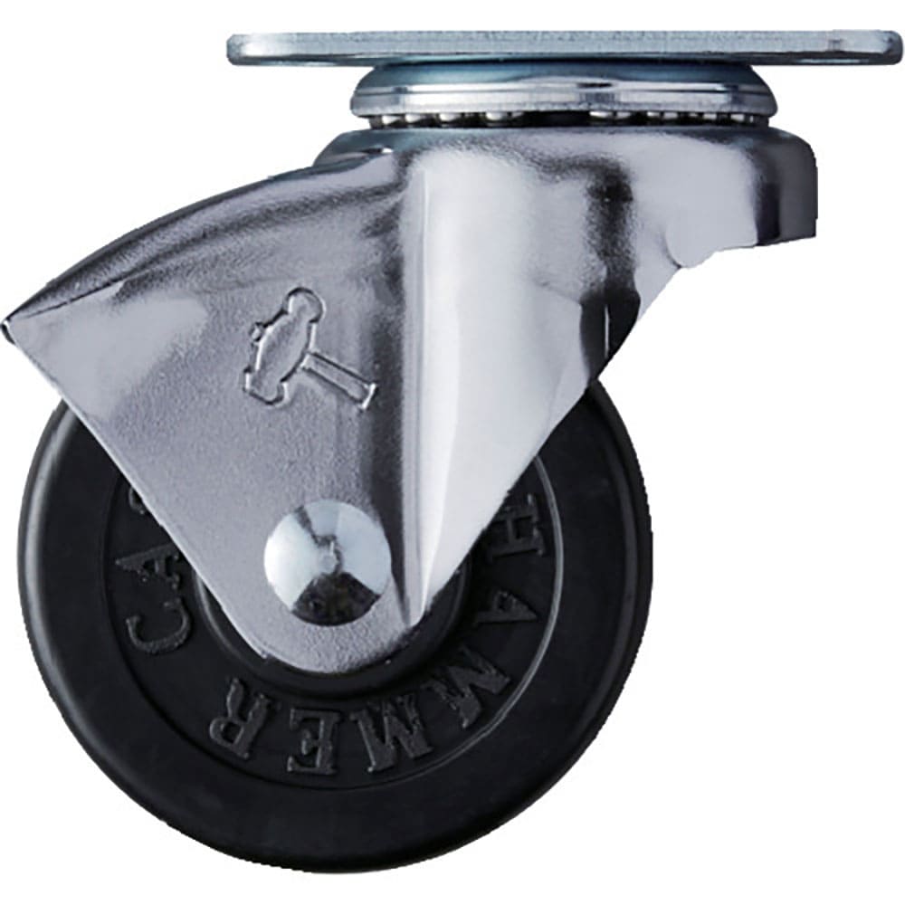 ハンマー　プレート式キャスター　プレート式キャスター　自在　車輪径５０ｍｍ　ゴム車輪　４５０Ｐ　４＿