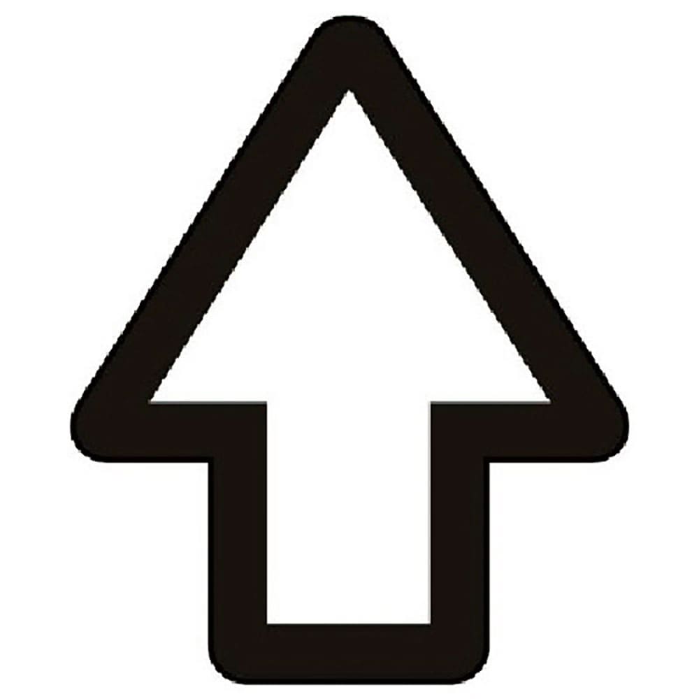 ユニット　矢印ステッカー黒（縁どり）・１０枚組・５８Ｘ４９　４５６－２０＿