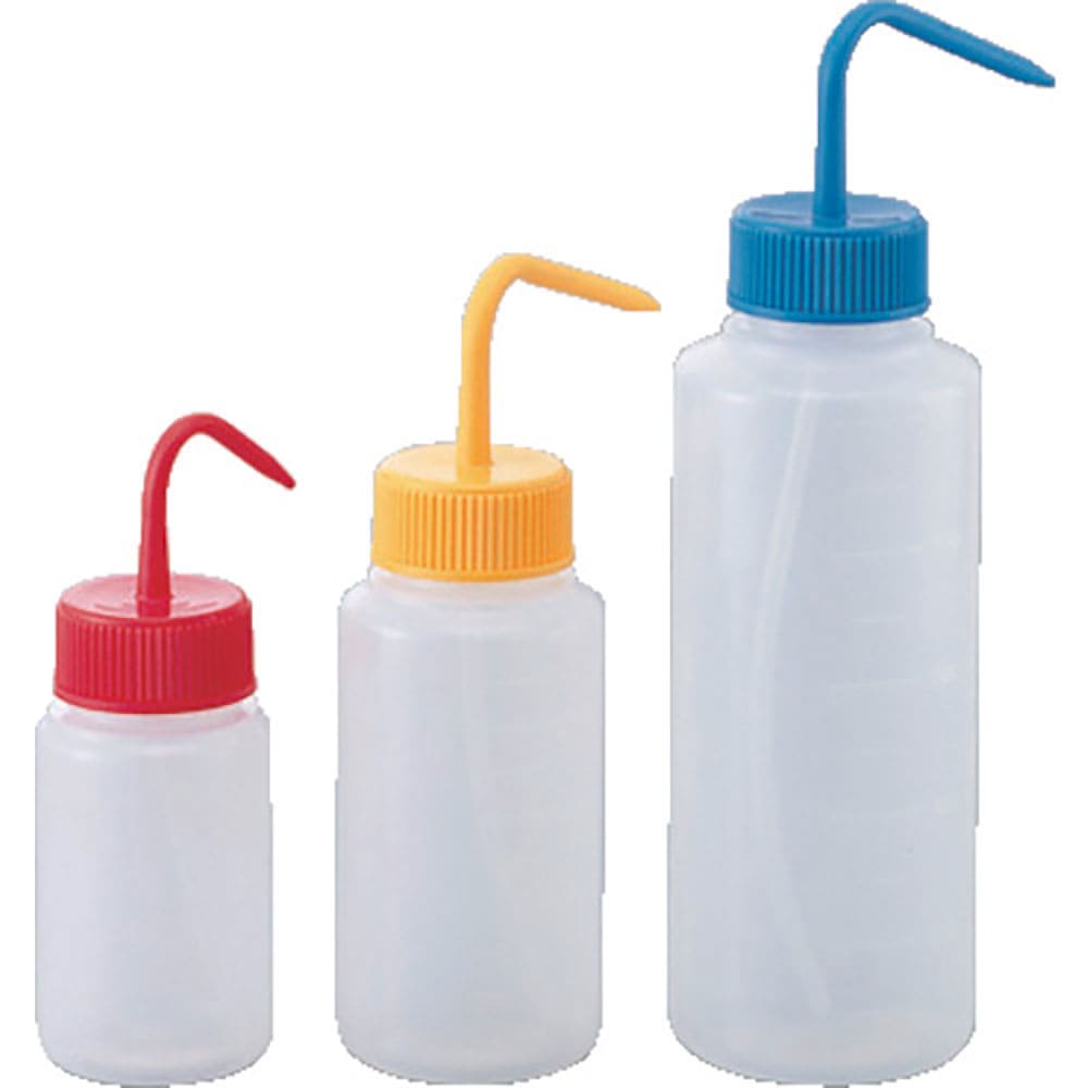 ＡＳ　洗浄瓶カラフルバリエ広口　レッド　２５０ｍｌ　４－５６６８－０１＿