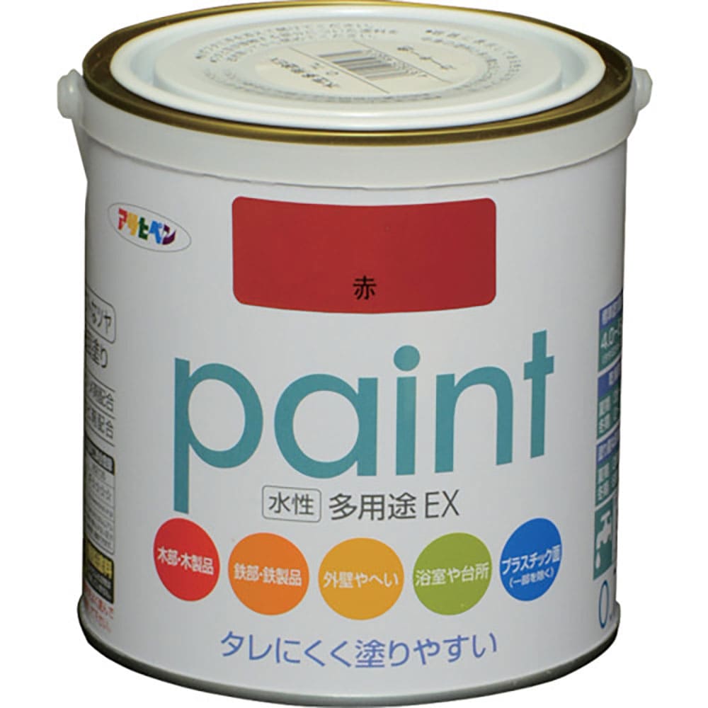 アサヒペン　水性多用途ＥＸ　０．７Ｌ　赤　４５９４２８＿