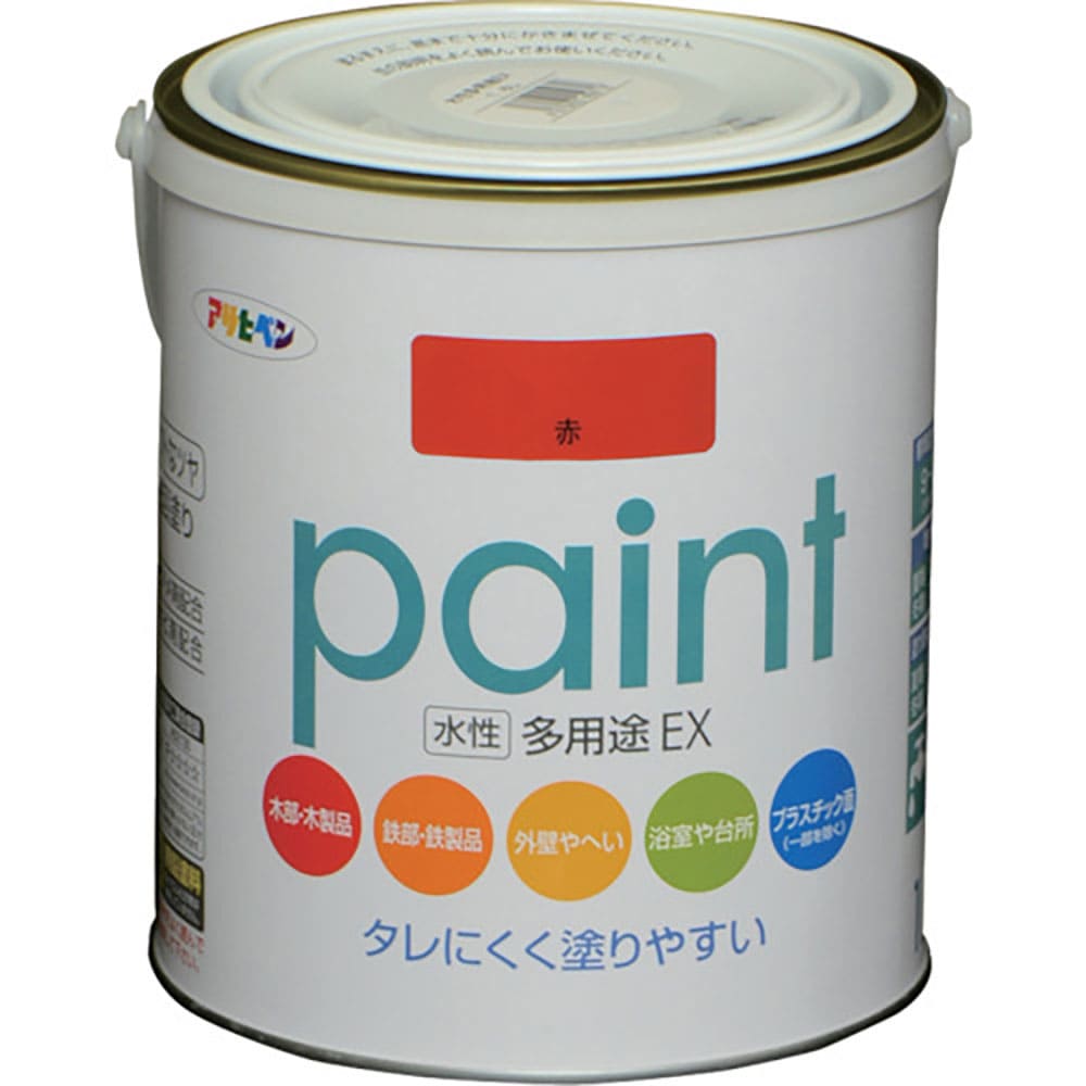 アサヒペン　水性多用途ＥＸ　１．６Ｌ　赤　４５９７２５＿