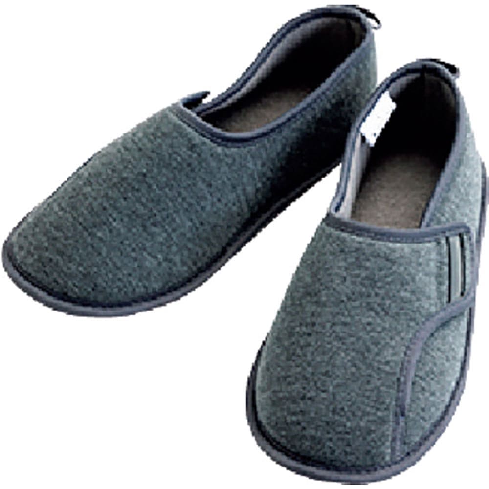 あゆみ　防災ルームシューズ（踏抜き防止材内蔵）　グレー　Ｍ（２２．０～２３．０ＣＭ）　４６０６０１＿