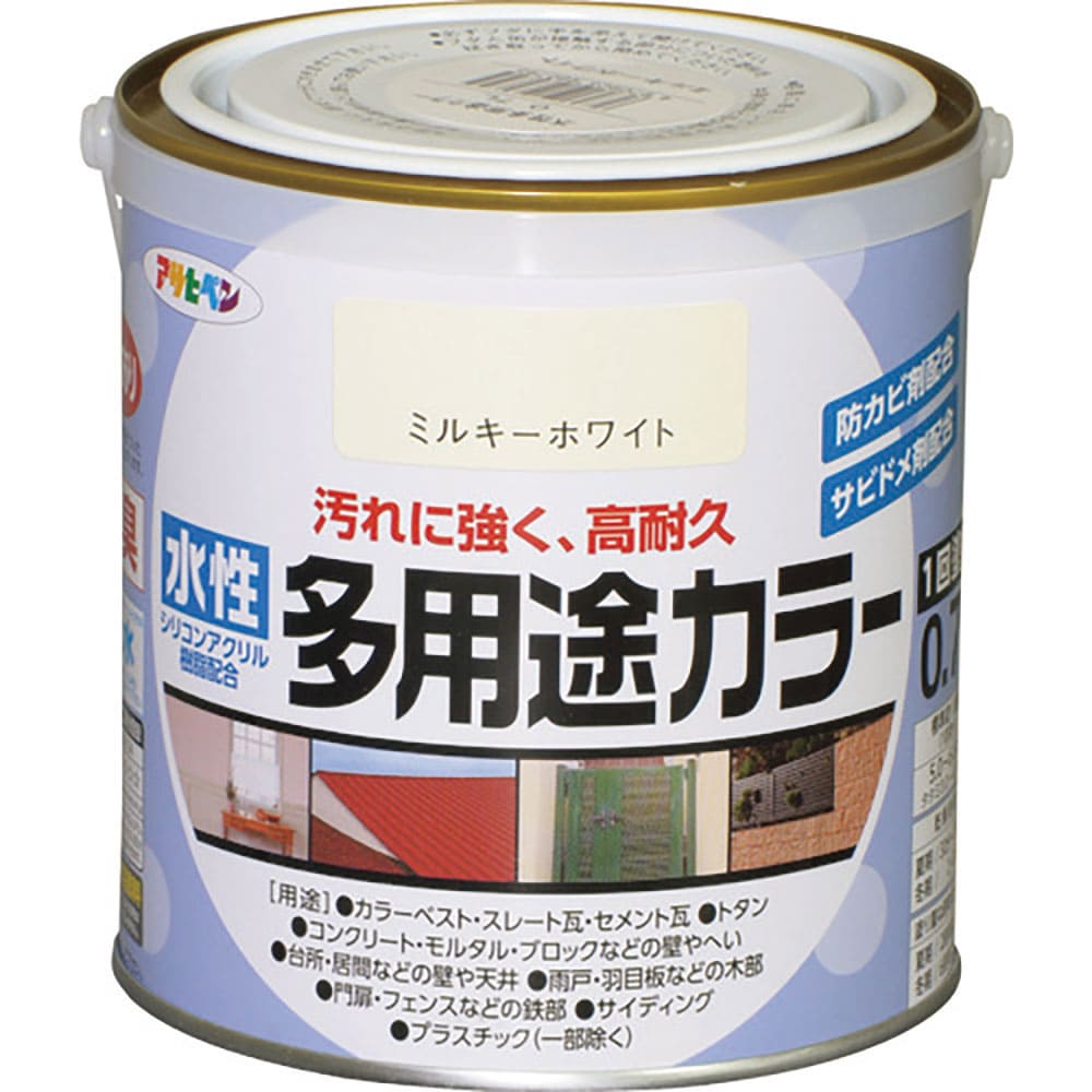 アサヒペン　水性多用途カラー０．７Ｌミルキーホワイト　４６０７４５＿