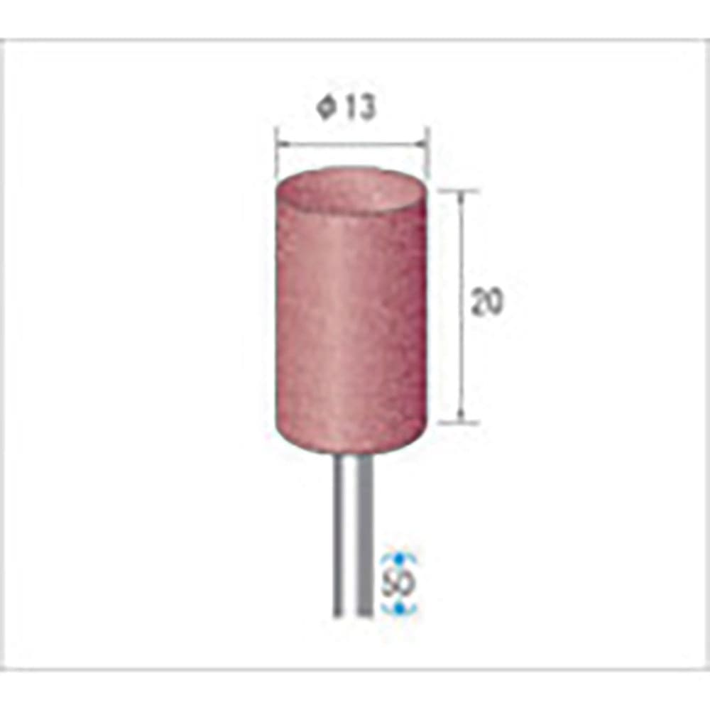 ナカニシ　パワーポリッシャー　１０本入　円筒型　φ１３×２０×軸φ３　ＷＡ　＃８０　４６６５１＿