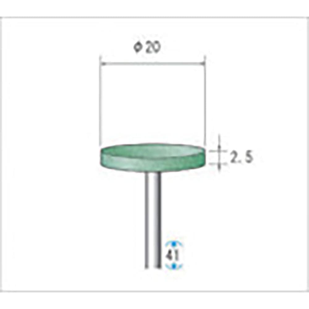 ナカニシ　グリーンポリッシャー　１０本入　平型　φ２０×２．５×軸φ３　ＷＡ　＃１８０　４６８７２＿