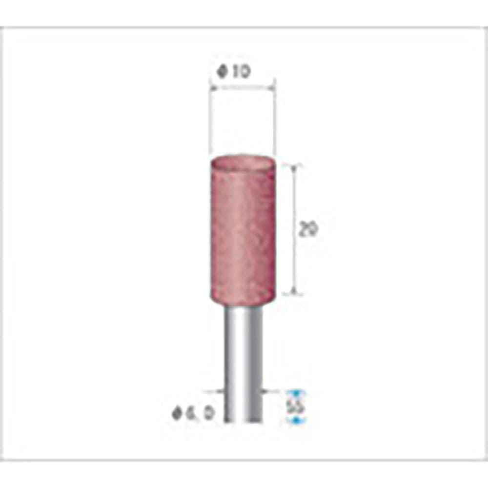 ナカニシ　パワーポリッシャー　１０本入　円筒型　φ１０×２０×軸φ６　ＷＡ　＃１２０　４７５０２＿