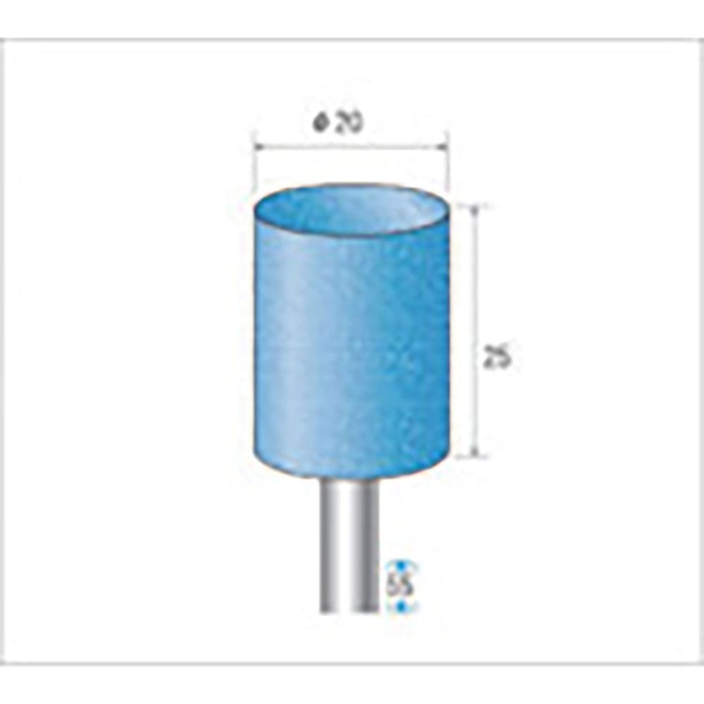 ナカニシ　ハイシャインポリッシャー　１０本入　円筒型　φ２０×２５×軸φ６　ＷＡ　＃８０　４７６２＿