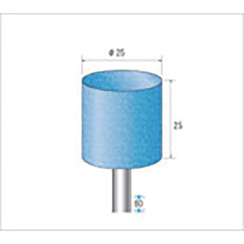 ナカニシ　ハイシャインポリッシャー　１０本入　円筒型　φ２５×２５×軸φ６　ＷＡ　＃５００　４７６＿
