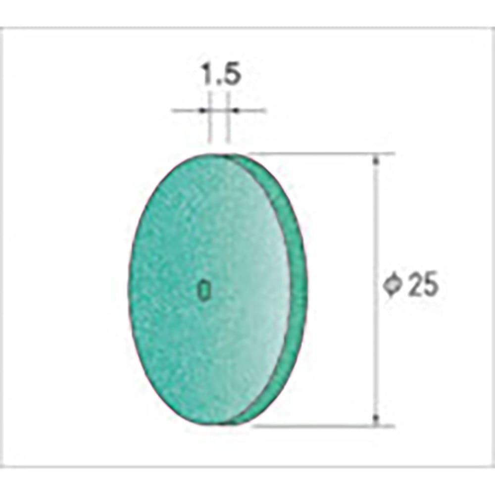 ナカニシ　グリーンホイールゴム砥石　１０枚入　φ２５×１．５×穴φ１．８　ＷＡ　＃２２０　４７８５＿