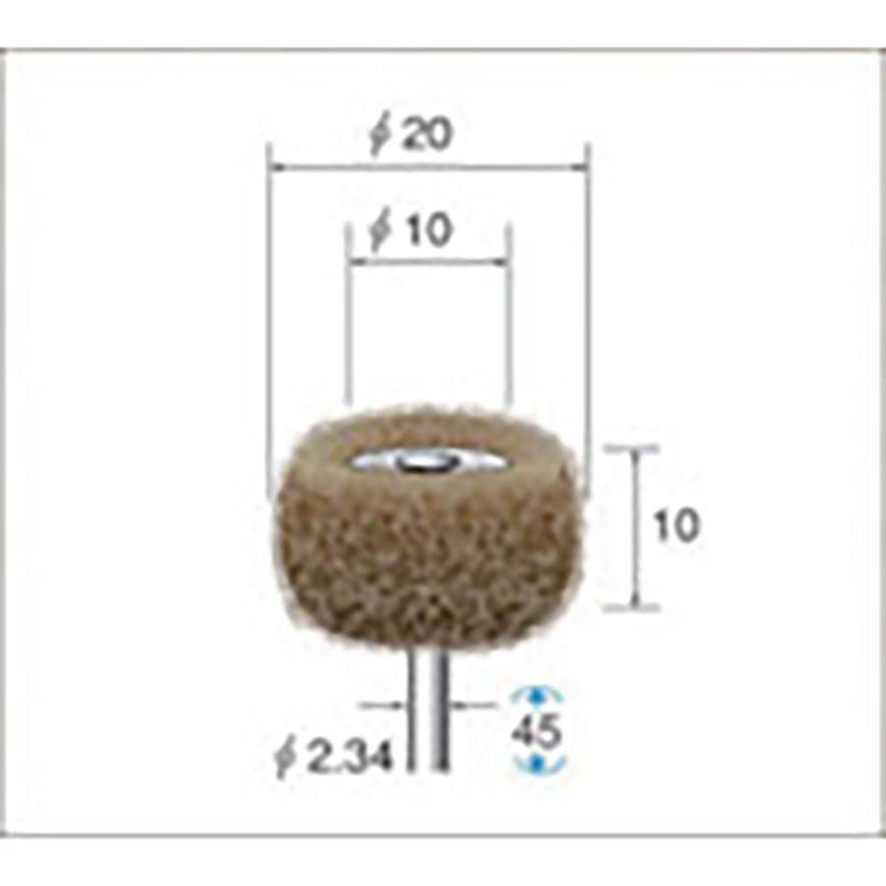 ナカニシ　ファイバーサンダー　１０本入　φ２０×１０×軸φ２．３４　＃１８０　４８７０１＿