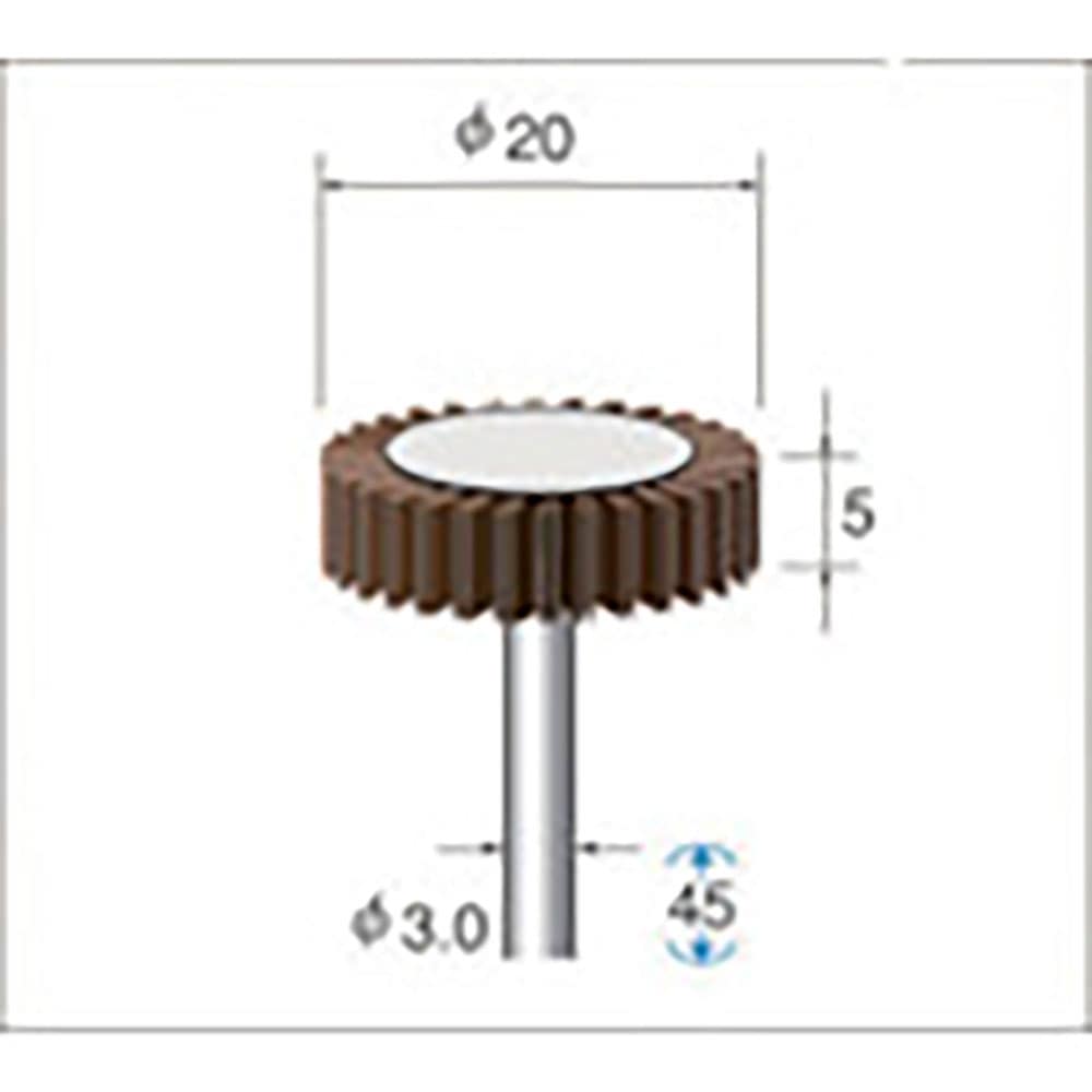 ナカニシ　フラップサンダー　５本入　φ２０×５×軸φ３　＃１２０　４９１４３＿