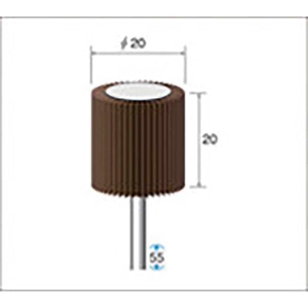 ナカニシ　フラップサンダー　５本入　φ２０×２０×軸φ３　＃３２０　４９１６６＿