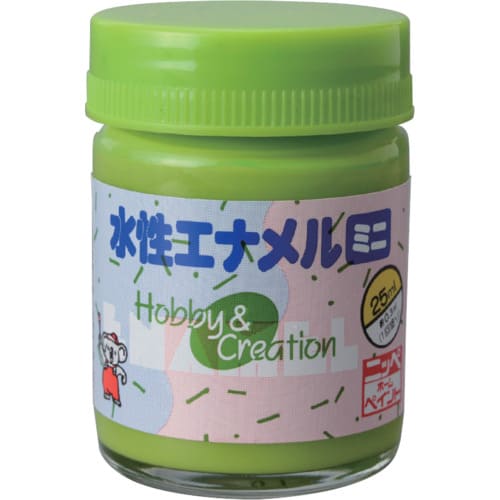 ニッぺ　水性エナメルミニ　２５ｍｌ　パロットグリーン　ＨＳＢ０１１－２５　４９３６５４０５＿