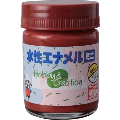 ニッぺ　水性エナメルミニ　２５ｍｌ　茶色　ＨＳＢ０２０－２５　４９３６５４９８＿
