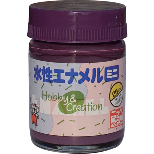ニッぺ　水性エナメルミニ　２５ｍｌ　バイオレット　ＨＳＢ０２４－２５　４９３６５５３５＿
