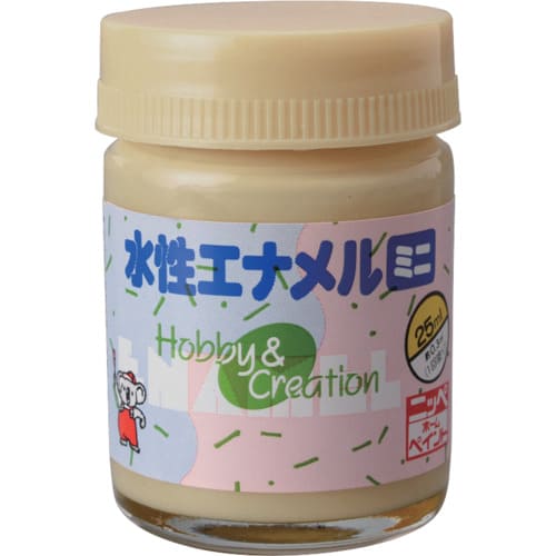 ニッぺ　水性エナメルミニ　２５ｍｌ　アイボリー　ＨＳＢ０２６－２５　４９３６５５５９＿