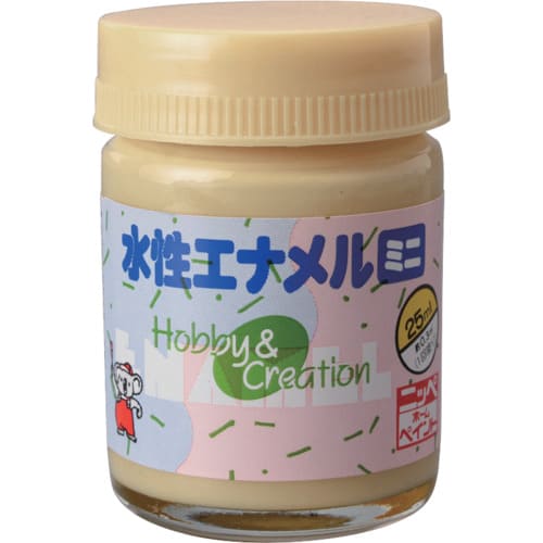 ニッぺ　水性エナメルミニ　２５ｍｌ　クリーム　ＨＳＢ０２７－２５　４９３６５５６６＿