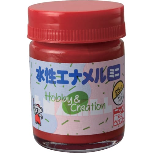 ニッぺ　水性エナメルミニ　２５ｍｌ　朱色　ＨＳＢ０２８－２５　４９３６５５７３＿