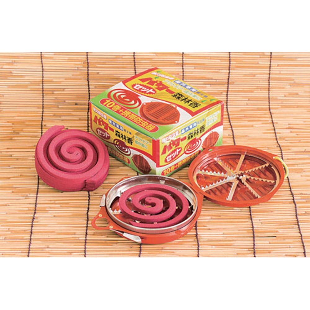 児玉兄弟商会　虫よけ線香　富士錦パワー森林香１０巻＋携帯防虫器セット　４．９７１８３３０１５１ｅ＋＿