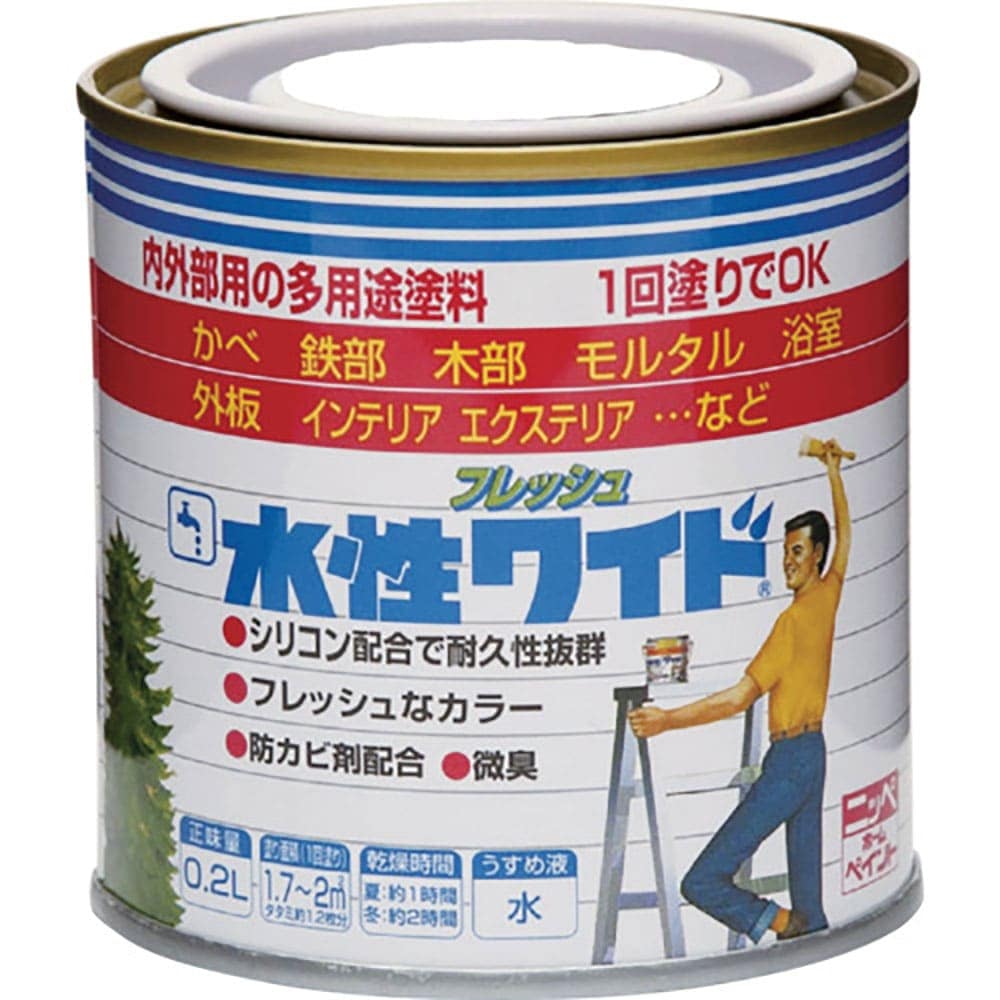 ニッぺ　水性フレッシュワイド　０．２Ｌ　アートイエロー　ＨＴＡ１４１－０．２　４．９７６１２４０２＿